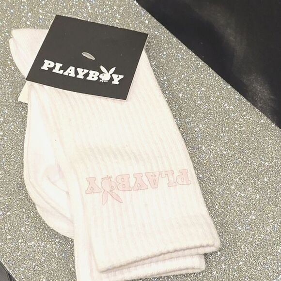 Playboy Bunny Logo Unisex Crew Sock - Picture 2 of 5